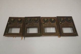 Lot of Four Vintage Metal Mailbox Doors