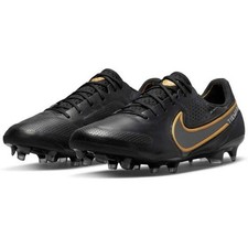 Men's Size 7.5 Nike Tiempo Legend 9 Elite FG Black Gold CZ8482-007