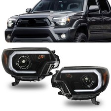 Black Led Headlights Headlamps Fit For Toyota Tacoma 2012-2015 Leftright Pair