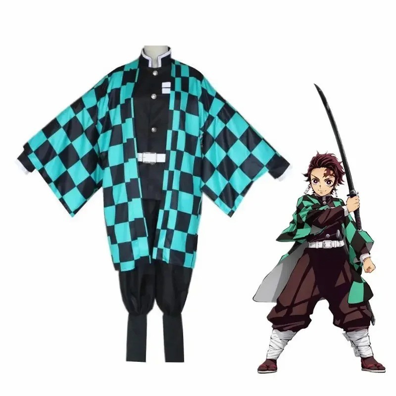 Disfraz de Kamado Tanjiro - Cosplay de Demon Slayer - Traje Kimetsu no Yaiba S-XXL