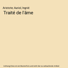Traité de l'âme, Aristote; Auriol, Ingrid