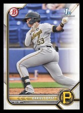 Dariel Lopez 1st Bowman 2022 Bowman BP-56 Pittsburgh Pirates