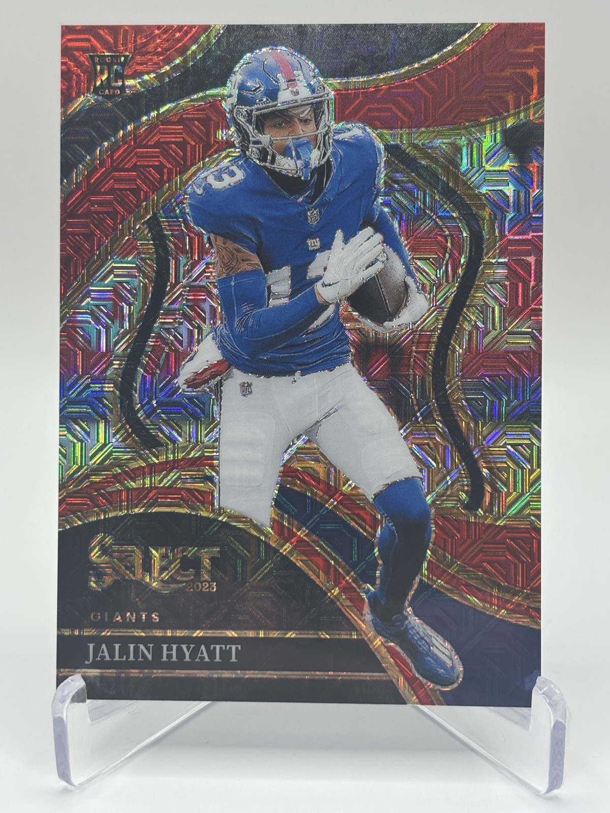 2023 Panini Select Football Jalin Hyatt Red Disco Prizm Rookie 41/49 #263