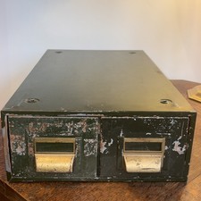 Vintage Green W F H Clerkenwell 2 Drawer Card Index Filing Cabinet Industrial FR