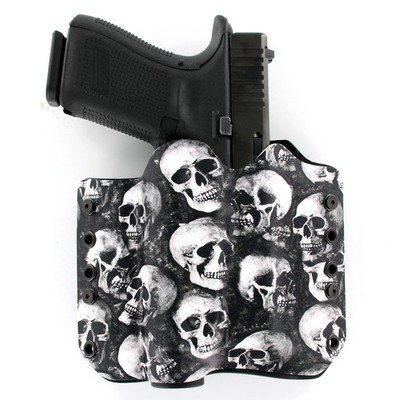 OWB Light Holster -HK -O-Light Baldr Mini -Multi Skulls