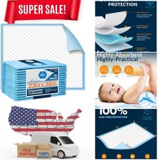 Super Absorbent Disposable Chux Pads 23in x 36in - 50ct for Adults Pets