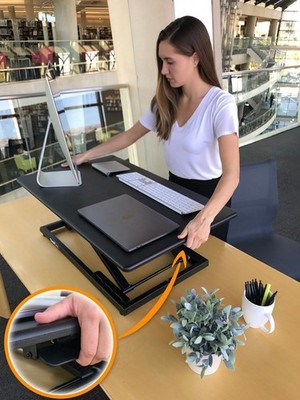 Adjustable Standing Rising Desk Table Stand Up Riser Desktop