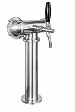 Beer Tower Schanks&auml;ule "Mr. T" Chrome 1 leitig mit Kompensatorschankhahn