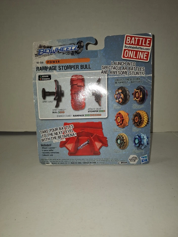 全新 Tomy Beyblade Beywheelz W-06 Rampage Stomper Bull 3 种战斗方式 2012 — 第 2/4 张图片