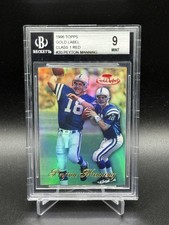 Peyton Manning 1998 Topps Gold Label Class 1 Red Rookie RC #38/100 Colts BGS 9