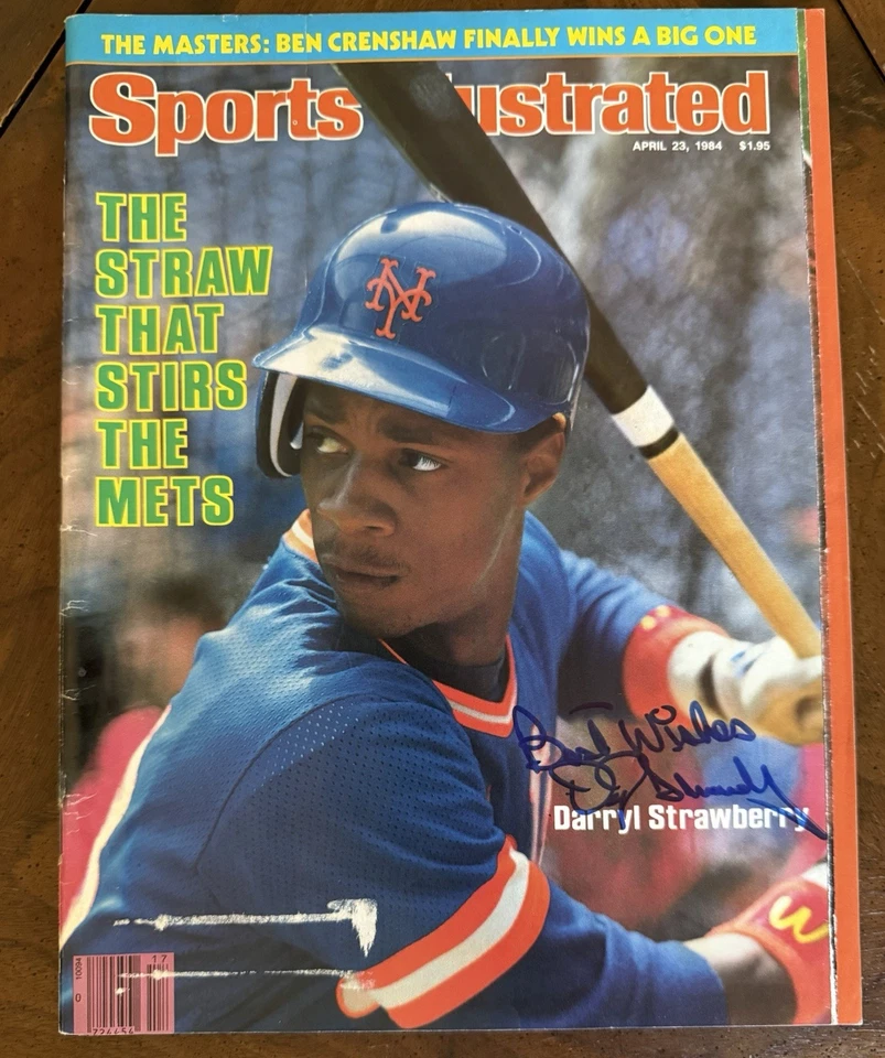 2 signed DARRYL STRAWBERRY sports illustrated MAGAZINE mets - Image 2 of 4