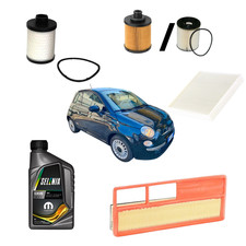 KIT TAGLIANDO FIAT 500 1.3 MULTIJET 75CV 55KW DAL 10/2007 + 3L SELENIA WR 5W40