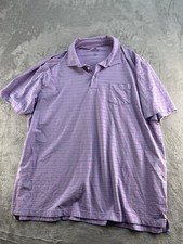 Peter Millar Polo Shirt Mens XXL Striped SEASIDE WASH Performance StretchGolf