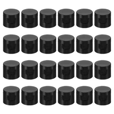 24Pcs Twist Bottle Caps 20/410 Squeeze Flip Bottle Cap Replacement Caps Black