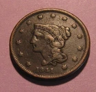 Photo of a 1841-P Large Cent from an eBay listing that sold on Jul 12, 2026