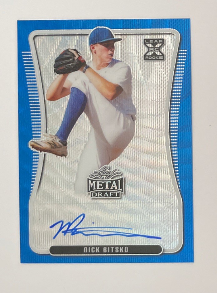 2020 Leaf Metal Draft Blue /20 Nick Bitsko #BA-NB1 Auto