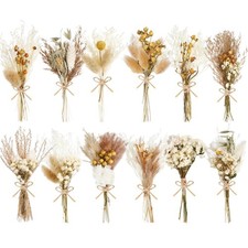 12/24 Pack Dried Flowers for Vase Various Mini Bouquet Dried Small Wildflower...