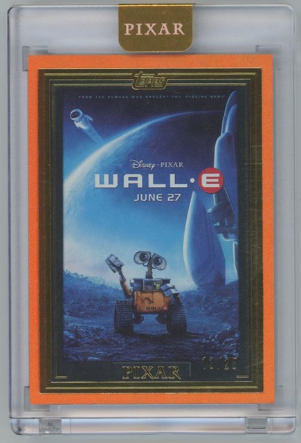 2025 Topps Pixar Gold Wall Art ORANGE Wall-E 13/25 Disney #WA-9