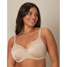 New in Bag Playtex Secrets Underwire Smoothing Balconette T-Shirt Nude Bra 38C