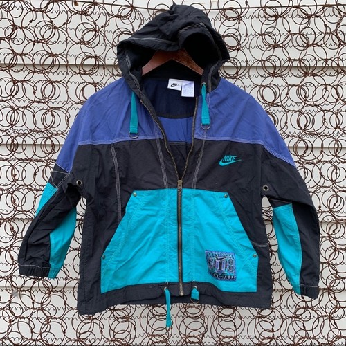 Vintage Nike color block zipper windbreaker jacket MEDIUM 10/12