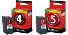 NEW Genuine Sealed Bag Lexmark 4 Black 5 Color Inkjet Cartridges NO BOX
