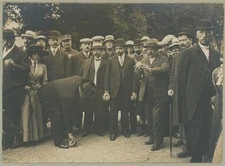 petanque game. Sport. Silver print circa 1910.