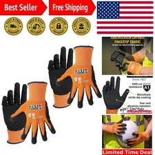 Cut Resistant Knit Dipped Gloves, 2XL - Ideal for Electrical & Gardening