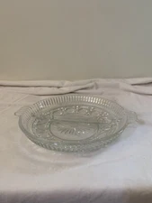 Vintage Federal Indiana Glass Blue Windsor Divided Relish Dish Candy