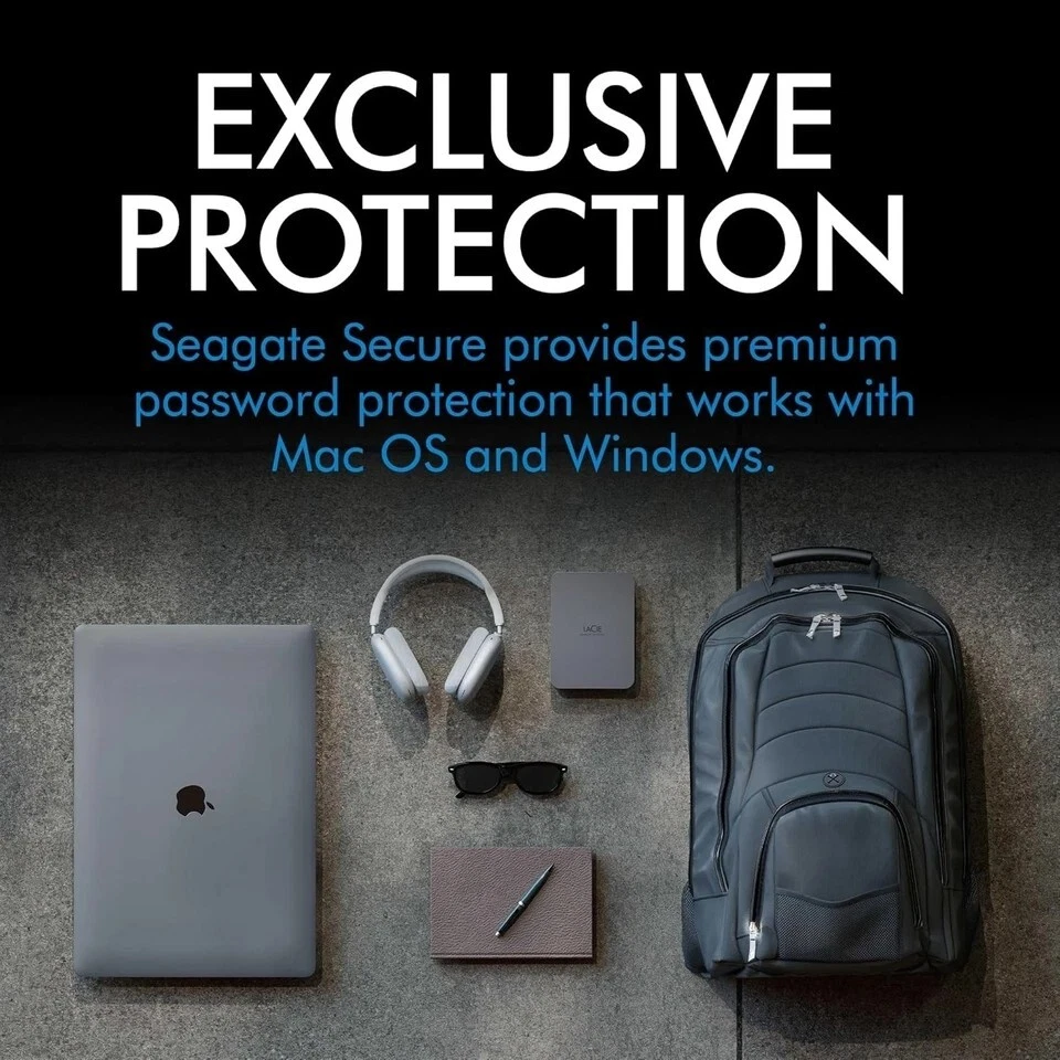 LaCie STLR5000400 External Hard Drive 5 TB USB Type C 3.2 Gen 1 (3.1 Gen 1) Grey - Image 4 of 4