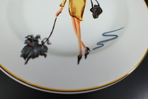 Sakura GLAMOUR GIRLS Salad Dessert Plates Set of 4 in Box Stoneware - Picture 10 of 19