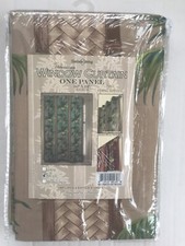 Hawaiian window curtain 1 panel drape 3 sizes 3 colors Palm Tropical