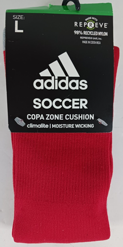 Adidas Climalite Copa Zone Cushion Soccer Socks Red Size L New - Afbeelding 1 van 3