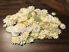 F7: 300+ Mix Lot Of Mulberry Flowers Wedding Scrapbook Card Making White Butter