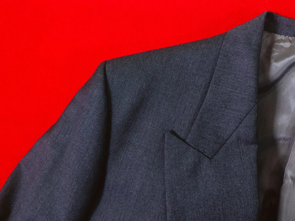 GIORGIO ARMANI Vintage Men Double Breasted Gray Jacket Size 52 / XXL Wool Coat - Image 4 of 4