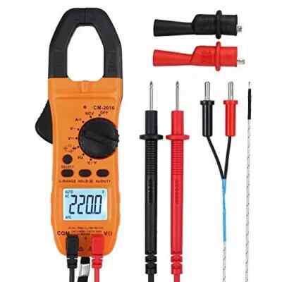 Portable Clamp Meter Digital 6000 Counts Ac/dc Current Trms Amp Ohm Tester Capac