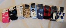 WOMENS MENS & UNISEX GAP COZY FUZZY SOCKS SANTA BUFFALO PLAID PENGUIN & MORE NEW
