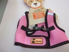 PINK Blk Mesh Body Harness M Vest Pet Dog Walker new step-in Medium