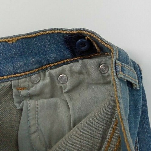 Sonoma Boys Relaxed Jeans Size 4 Husky Stretch Adjustable Waist Blue Snap - Picture 8 of 8