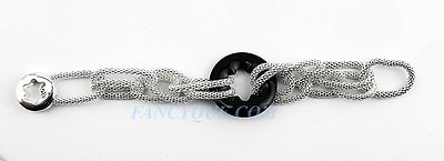 MONTBLANC 105839 STAR COLLECTION STERLINGSILBER & ONYX MULTIPLE ARMBAND NEU