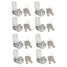 8 Tubular Cam Lock 5/8" Camper Drawer Toolbox Cabinet Key Removable Keyed Alike
