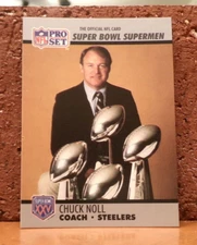 FOOTBALL CARD FRESH FROM BOX PRO SET SUPER BOWL SUPERMEN CHUCK NOLL STEELERS