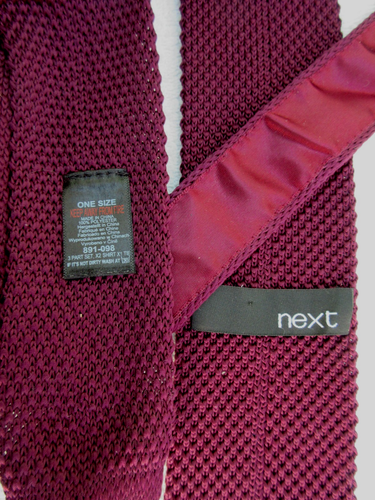CORBATA DE PUNTO BORGOÑA 2,25 PULGADAS poliéster NEXT - Imagen 3 de 3
