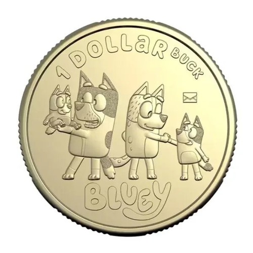 Australian One $1 Dollar Coin on Card 2024 BLUEY Privy Buck - The Heelers - Picture 2 of 3