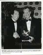 1993 Press Photo Garry Shandling and David Letterman on 