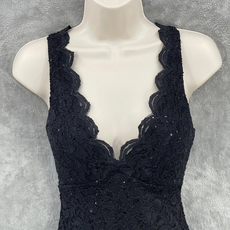 Jump Apparel Bodycon Dress Lace Fairy Whimsigoth Feminine Party Sequin Black 1/2 - Image 3 of 4