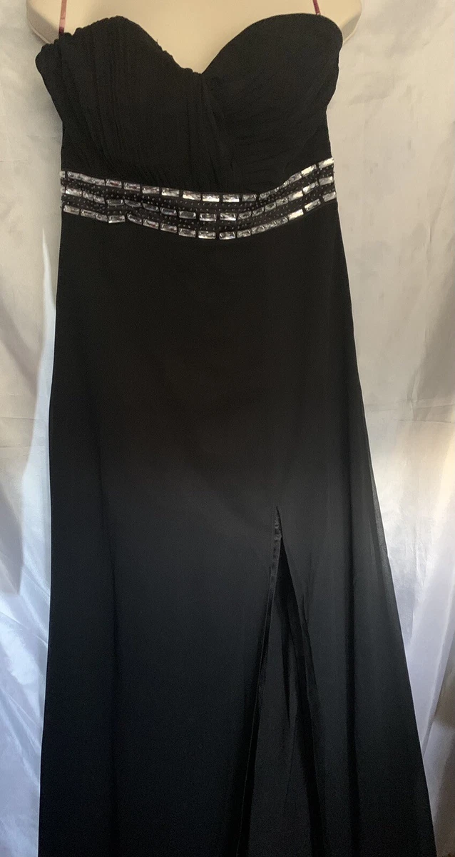 Lipsy black long evening hotsell dress