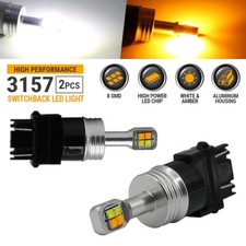 Syneticusa 3157 Led Switchback Turn Signal Light Bulbs