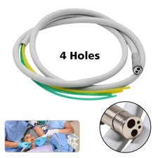 Dental 4-Hole Handpiece Coupling Silicone Hose Tubing Tube Connector