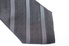 TASSO ELBA SORRENTO STRIPED BLACK GRAY 3 INCH WIDTH 100 SILK NECK TIE MENS NEW