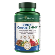 Purity Products Omega 3-6-9 Vegan and Vegetarian Omega Formula - “5 in 1” Ess...